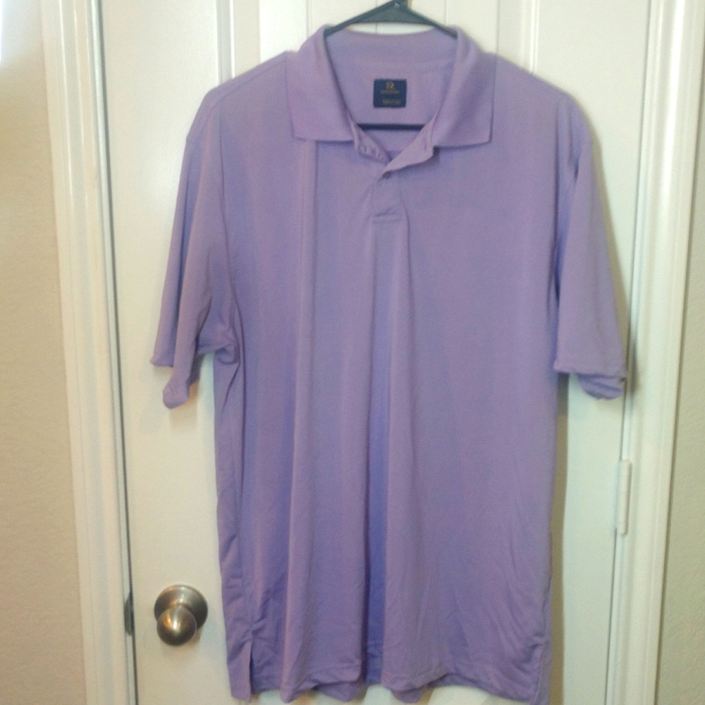 Men's Reputation Large Lavender Polo Shirt.